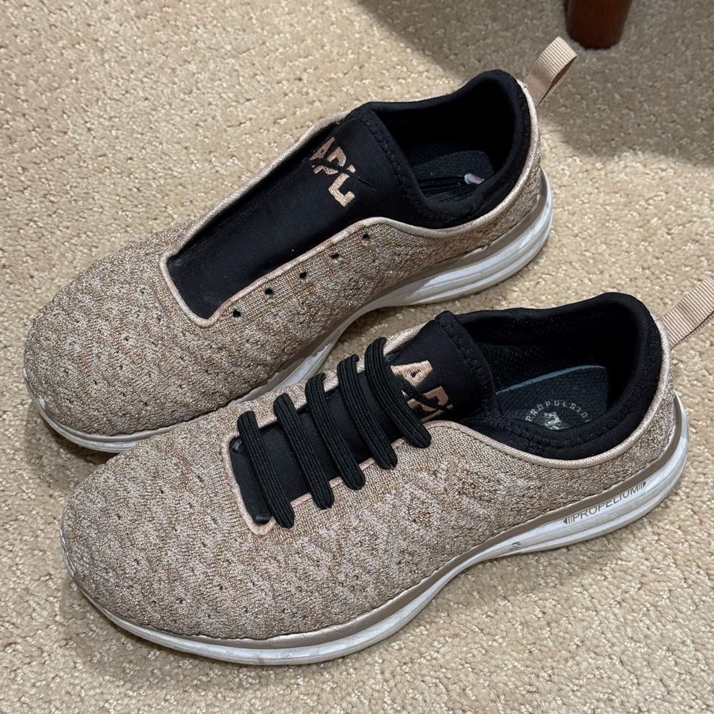 APL Women's Black and Tan Athletic Shoes